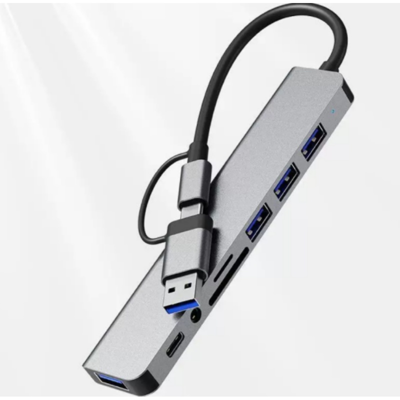 Desk Setup Usb Hub - Hub USB-C 8-in-1 Multifunzione a Doppia
