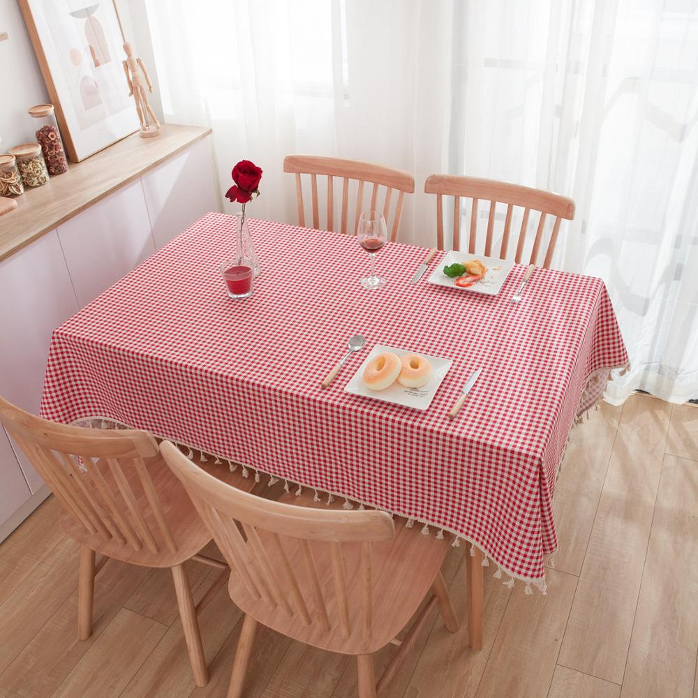 Desk Setup Wallpaper - Tovaglia a Quadri Rosso e Bianco