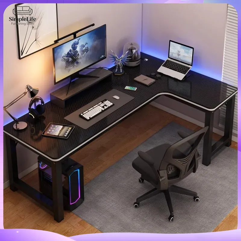 Desk Setup Laptop And Monitor - Scrivania da Gaming ad Angolo, Scrivania