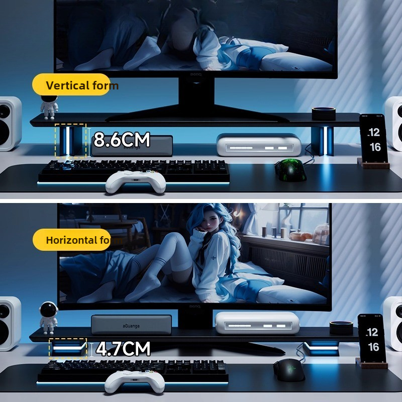 Desk Setup Laptop And Monitor - Supporto per monitor RGB Ascensore ergonomico