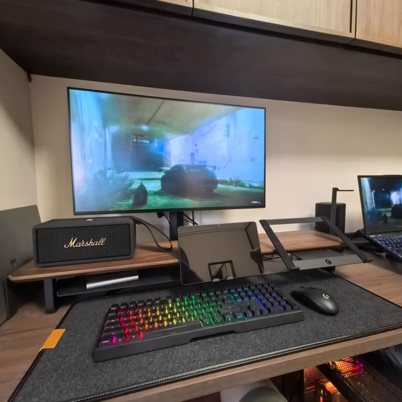 Desk Setup Laptop And Monitor - Supporto per monitor modulare Supporto da
