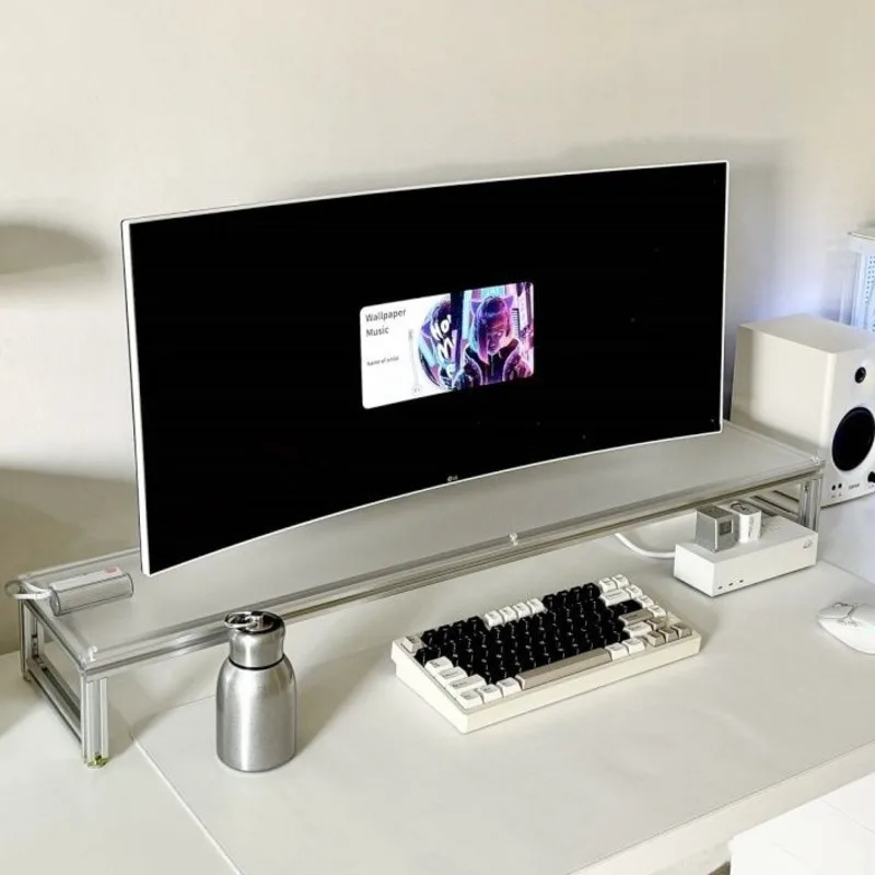 Desk Setup Laptop And Monitor - Supporto per monitor in alluminio Riser