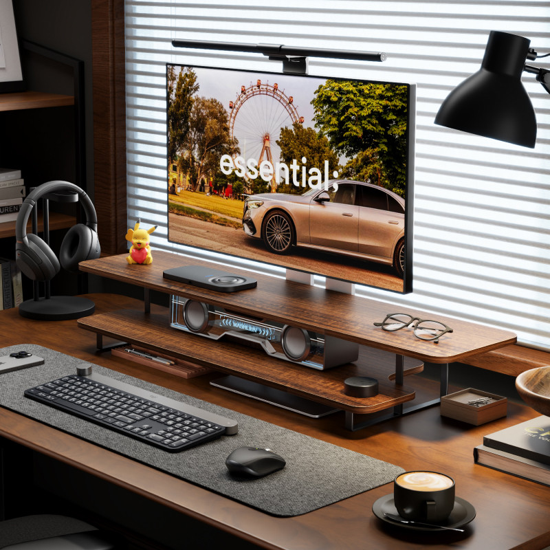 Supporto per Monitor in Legno  - Desk Setup Laptop And Monitor recensione e prezzo