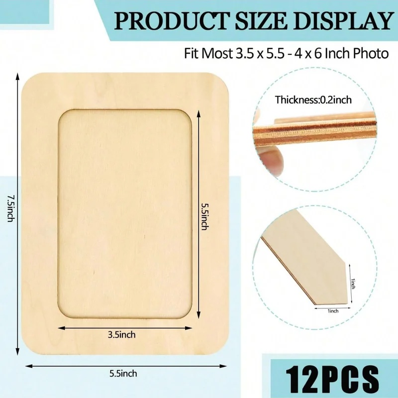 5 cornici in legno non finite, - Desk Setup Photo recensione e prezzo