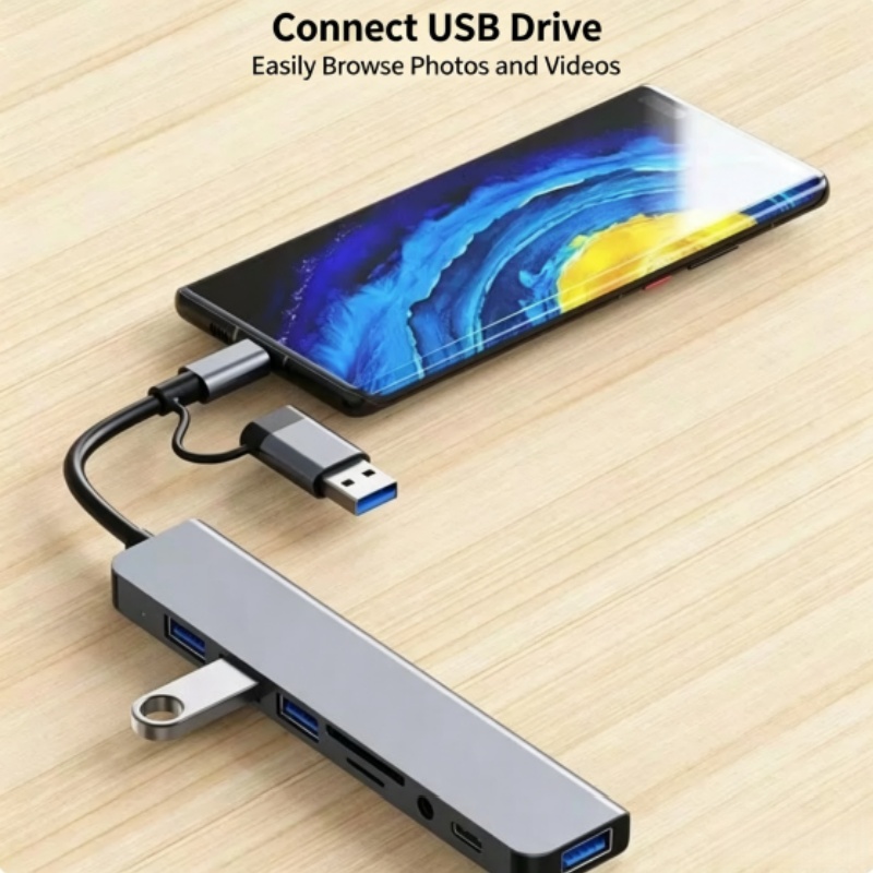 Hub USB-C 8-in-1 Multifunzione - Desk Setup Usb Hub recensione e prezzo