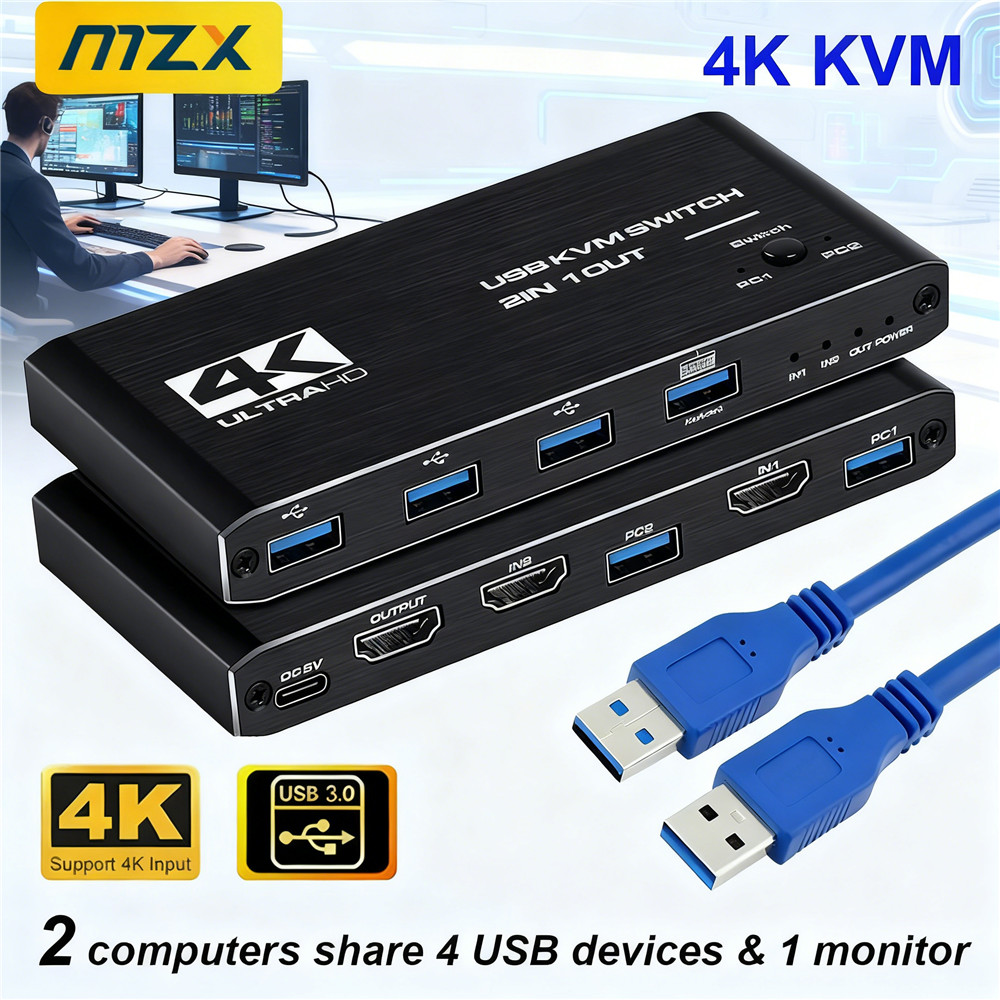 Switch KVM 4K 60Hz, Hub USB 3. - Desk Setup Usb Hub recensione e prezzo